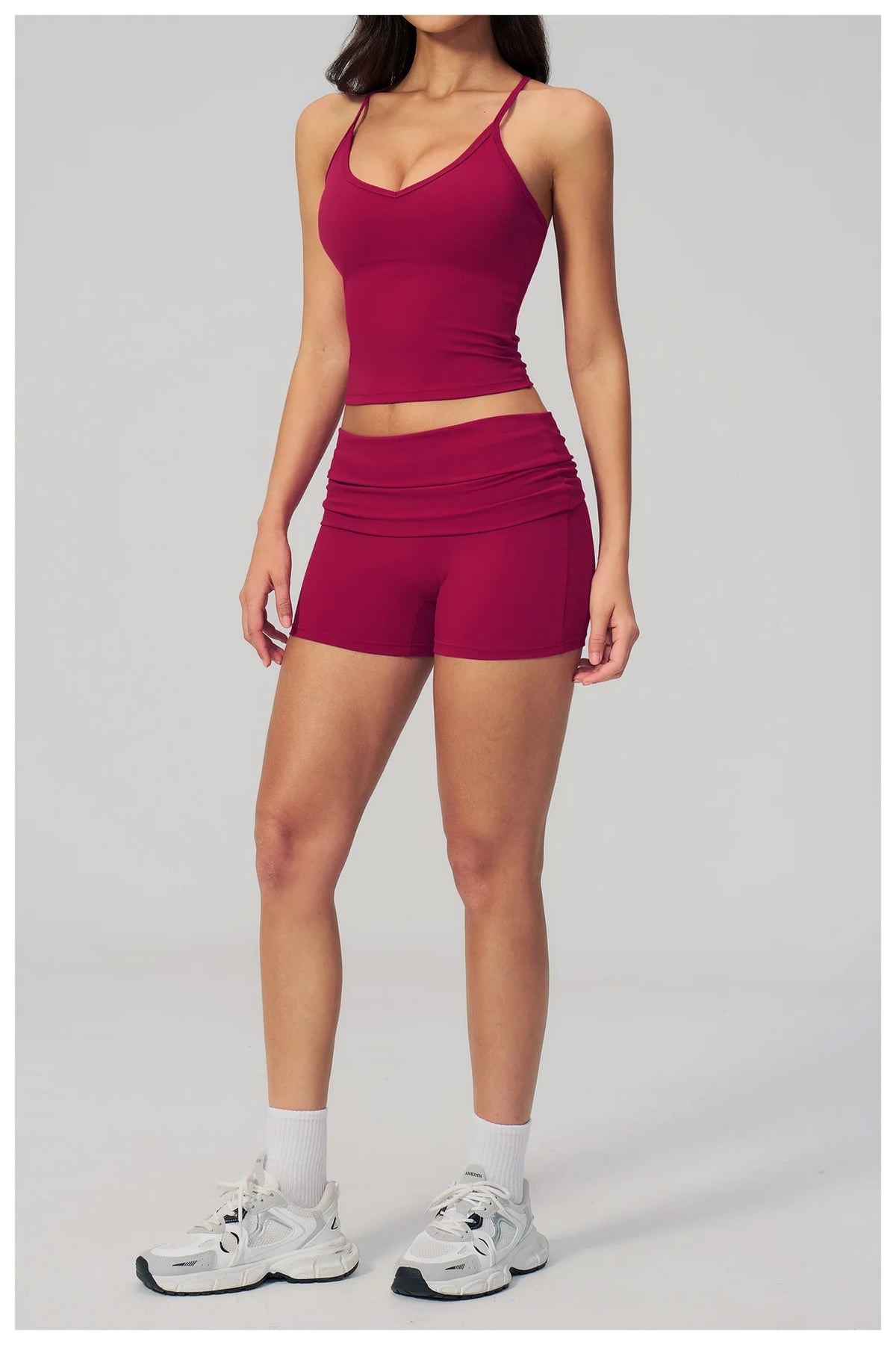 NCLAGEN Yoga Set 2 Piece Naked Feel Soft Women Gym Clothes Tank Top And Shorts Fitness Suit Workout Sportswear Speed Activewear