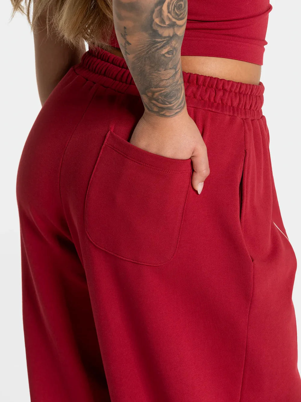 Contrast Wide Leg Joggers