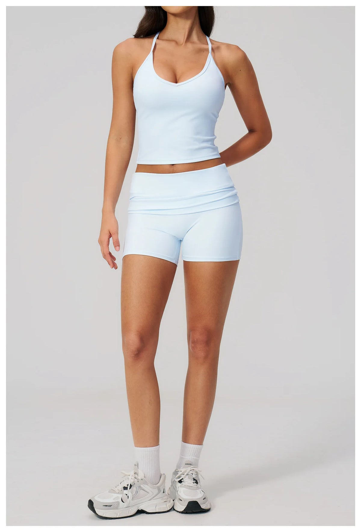 NCLAGEN Yoga Set 2 Piece Naked Feel Soft Women Gym Clothes Tank Top And Shorts Fitness Suit Workout Sportswear Speed Activewear