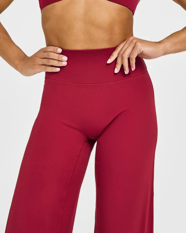 NCLAGEN Sport Trousers SoftMotion Straight-Leg Pants Women's High Waist Yoga Bottoms GYM Naked Feel Pilates Running
