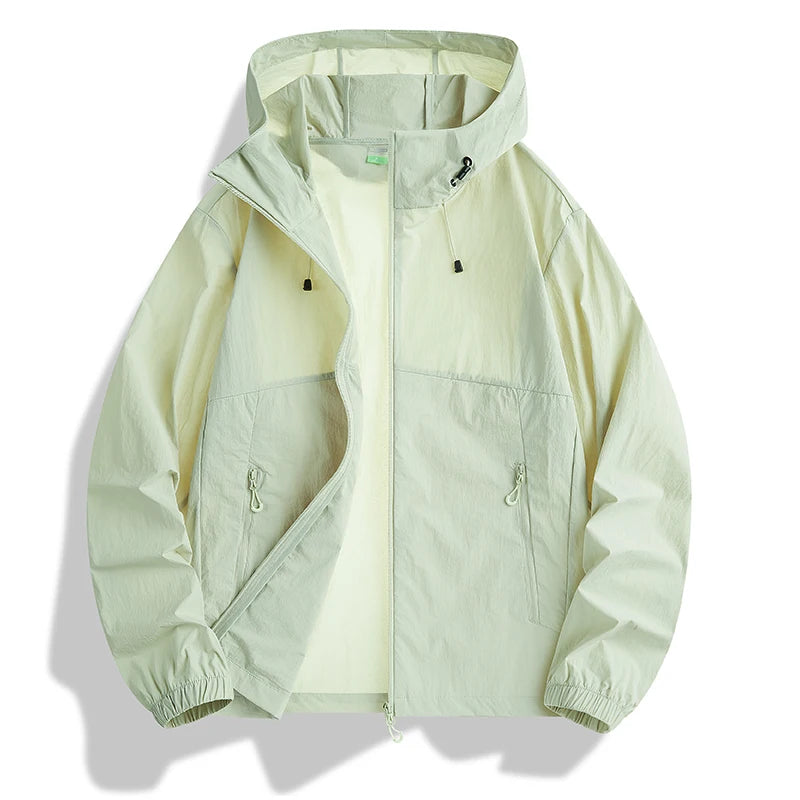 NewHigh-Quality Thin Sun Protection Clothing For Couples, Ice Silk Skin Clothing, Outdoor Snti-UV Jacket