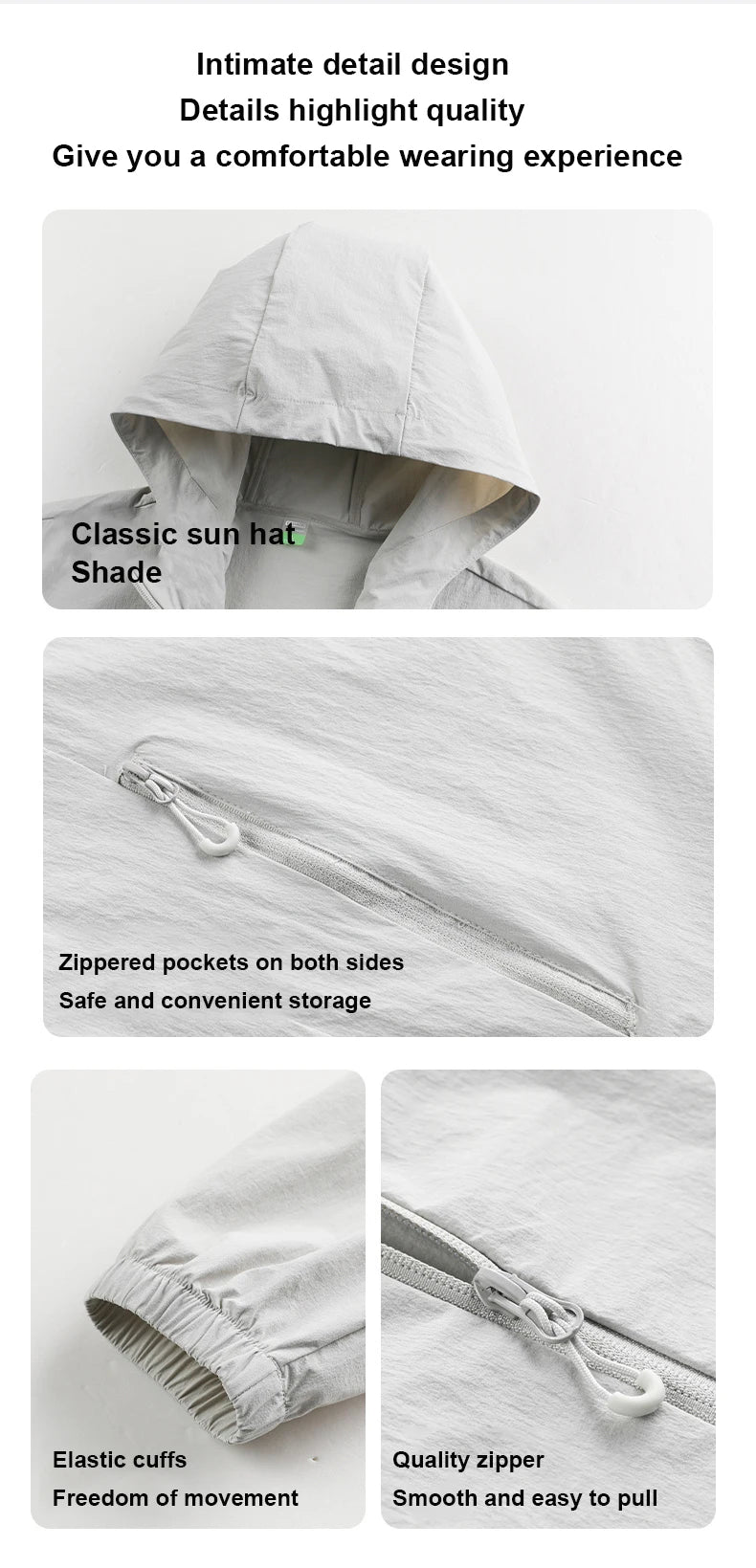 NewHigh-Quality Thin Sun Protection Clothing For Couples, Ice Silk Skin Clothing, Outdoor Snti-UV Jacket
