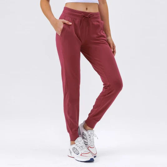 Nepoagym STEP Womens Workout Jogger Running Sweatpants with Pocket Drawstring Relaxed Fit Tapered Joggers Pants for Lounge
