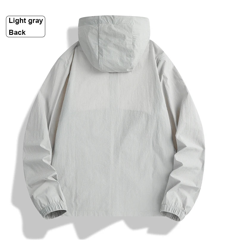 NewHigh-Quality Thin Sun Protection Clothing For Couples, Ice Silk Skin Clothing, Outdoor Snti-UV Jacket
