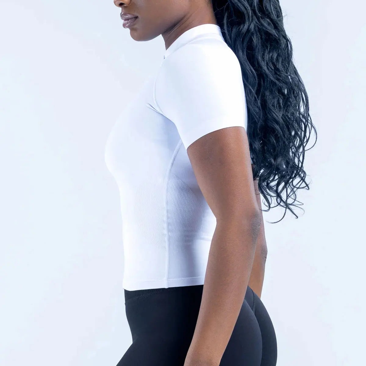 NCLAGEN Short Sleeve Zippy Yoga Top Tee Running Jacket Seamless Skinny GYM Clothes Fitness Pilates Breathable Workout Shirts