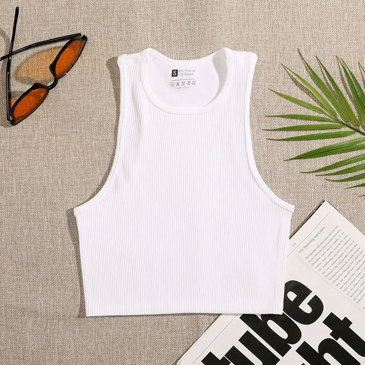 Ribbed Crop Vest