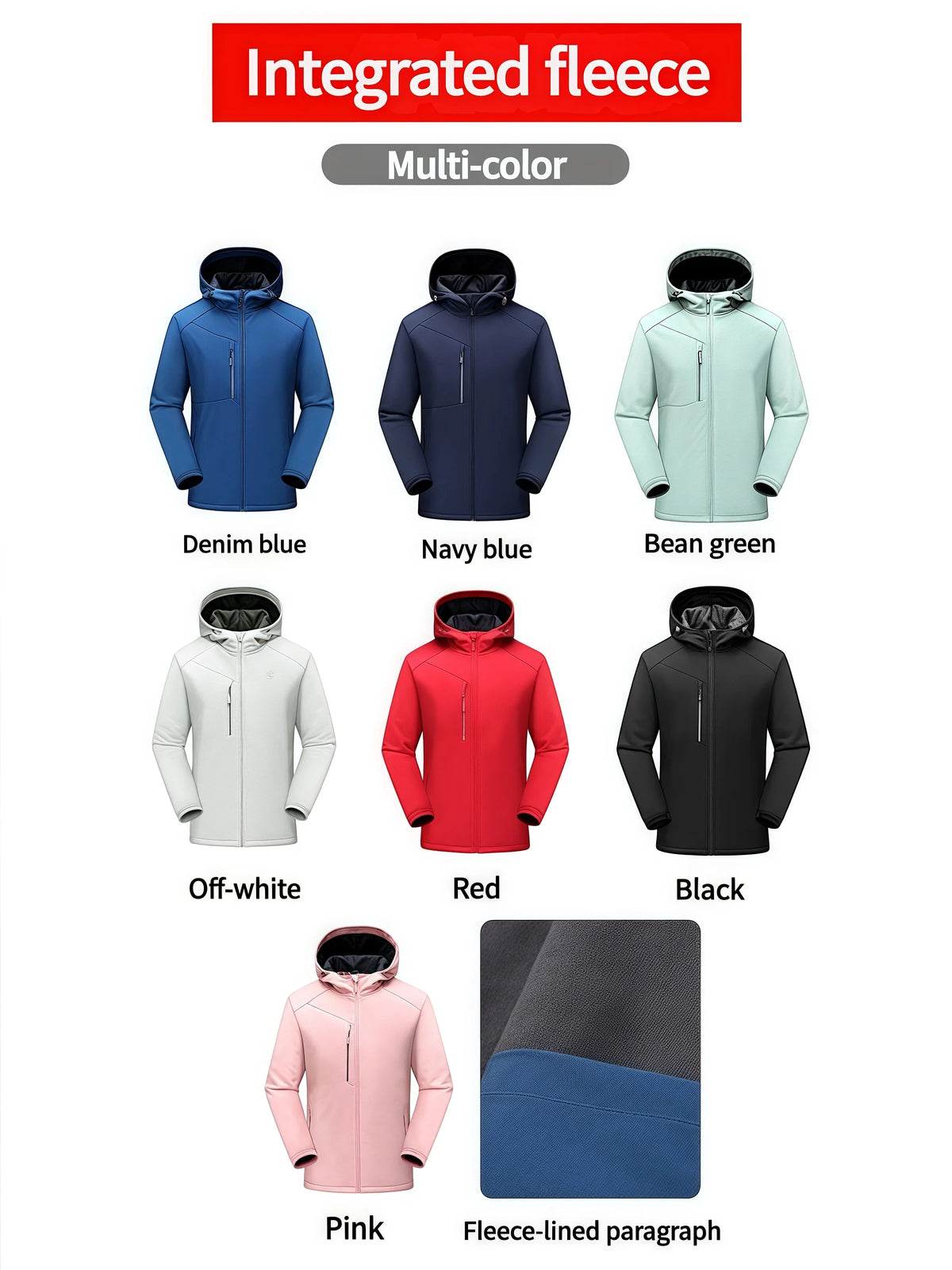 New Thick Polar fleece Coat Winter Men's and Women's Warm Jacket  Outdoor Windproof Jacket Hiking Mountaineering Waterproof