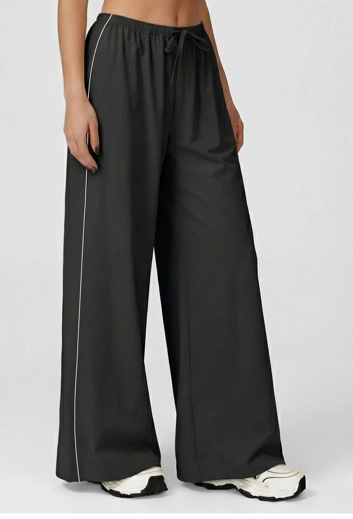 NCLAGEN Yoga Pants Quick-Dry Loose Casual Wide-leg Trousers Brushed Fleece Fit with Drawstring Waist Perfect for Running Fitness