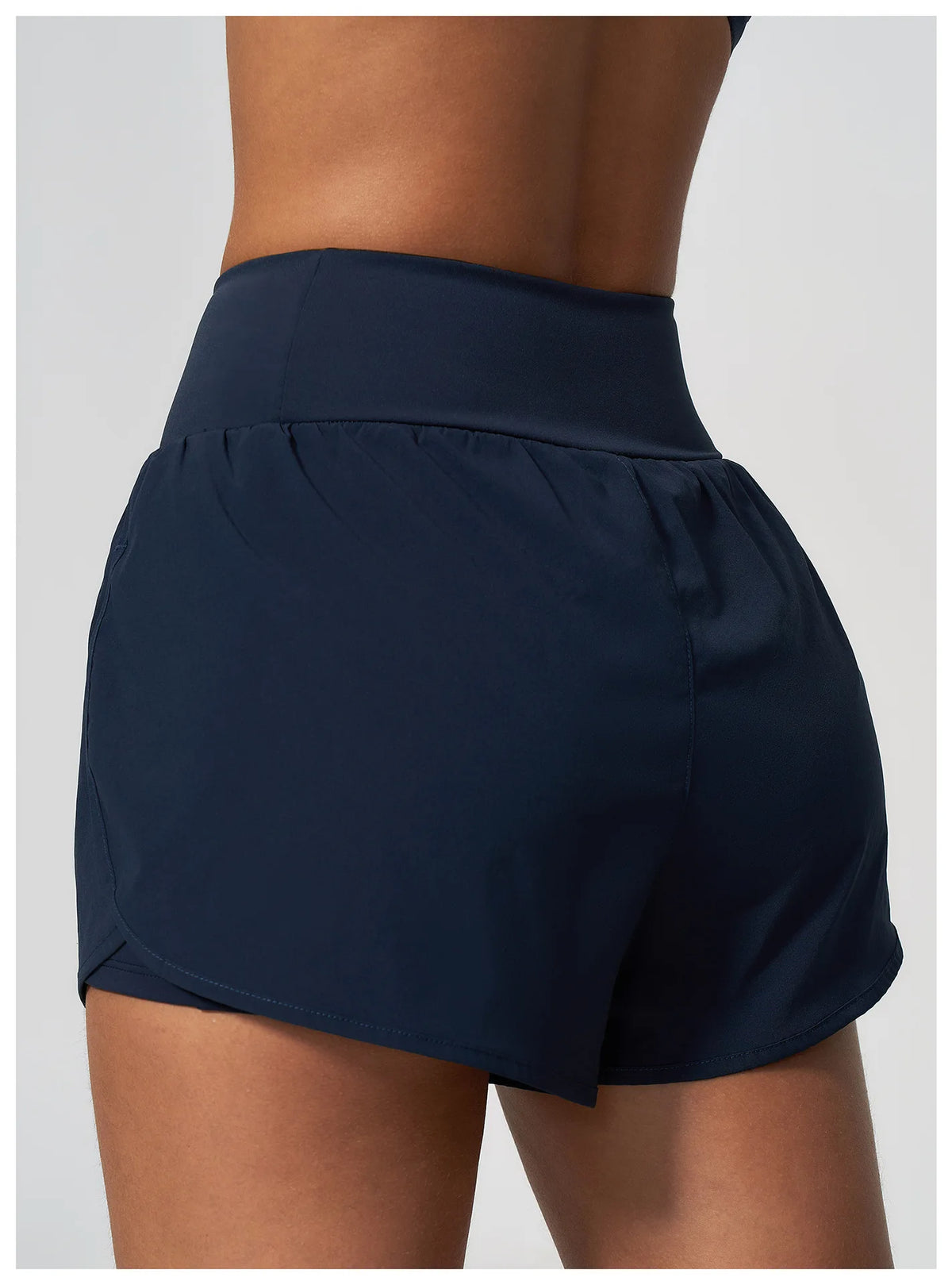 New False Two-piece Sports Shorts Gym Clothes Women Yoga Fitness Short Pants Outdoor Breathable Quick Drying High Waist Tights