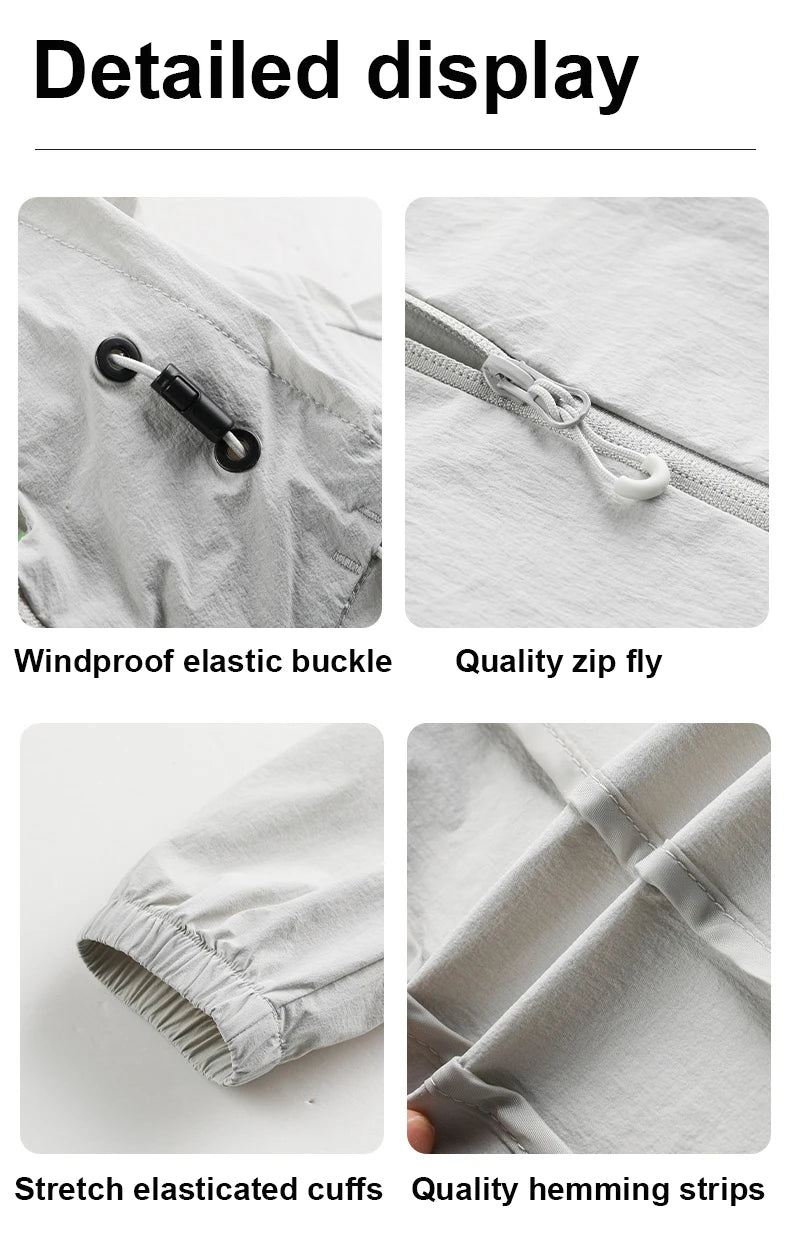 NewHigh-Quality Thin Sun Protection Clothing For Couples, Ice Silk Skin Clothing, Outdoor Snti-UV Jacket