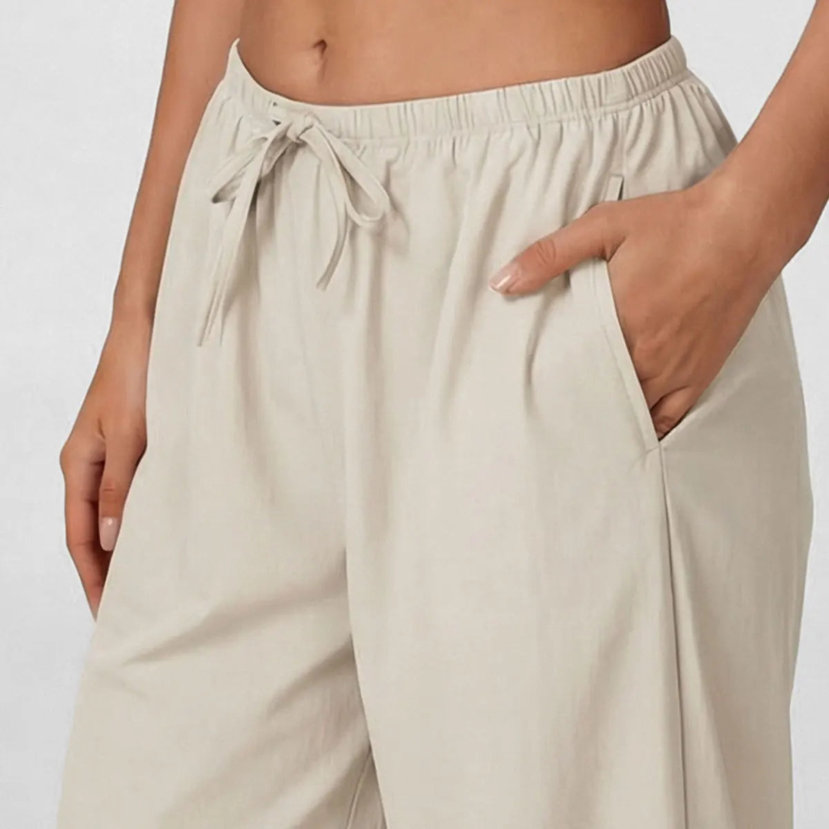 NCLAGEN Yoga Pants Quick-Dry Loose Casual Wide-leg Trousers Brushed Fleece Fit with Drawstring Waist Perfect for Running Fitness