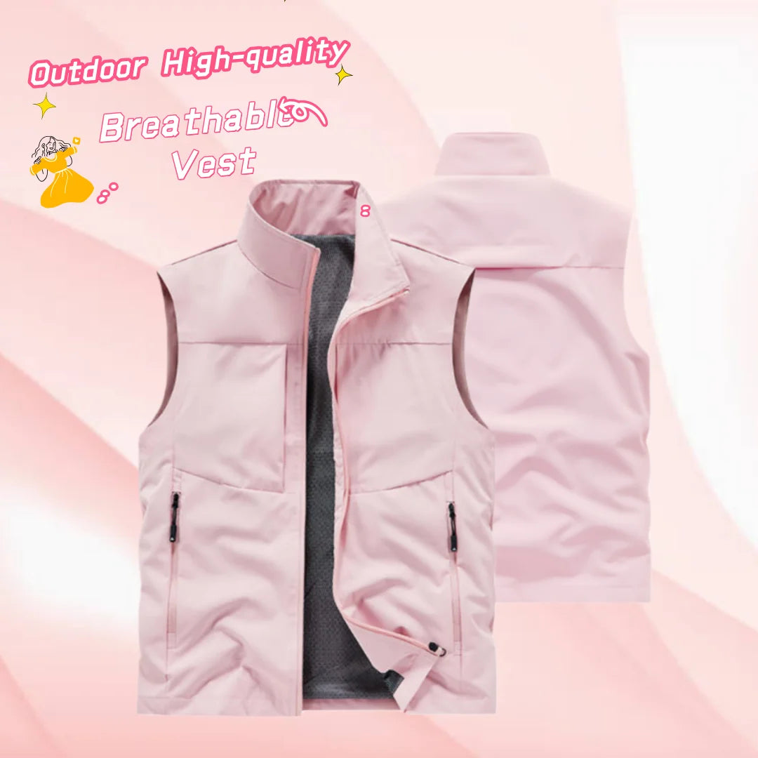 New Summer Men Outdoor Waterproof Quick Drying Cargo 5XL Vests Male Thin Mesh Breathable Waistcoats Climbing Sleeveless Jackets