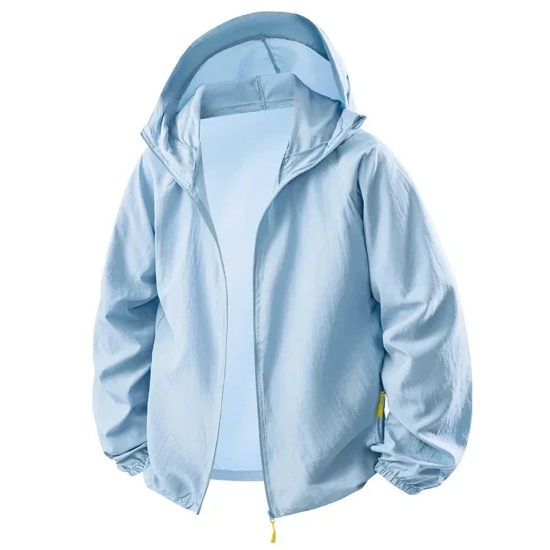 Breathable Anti-UV Sun Protection Coat Fashion Trendy Outdoor Casual OuterwearWomen Summer Ultra Thin Ice Silk Sunscreen Jacket