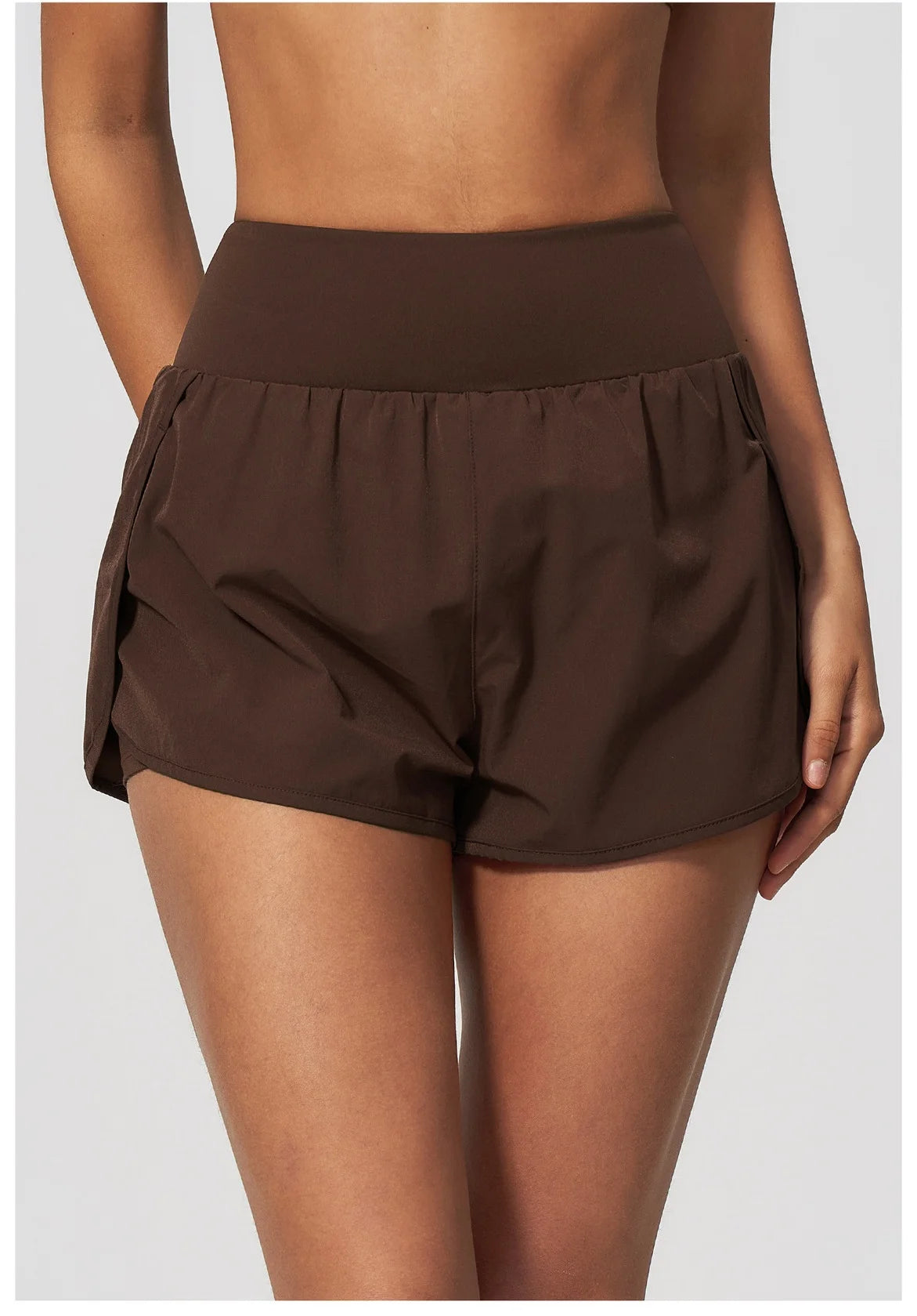 New False Two-piece Sports Shorts Gym Clothes Women Yoga Fitness Short Pants Outdoor Breathable Quick Drying High Waist Tights
