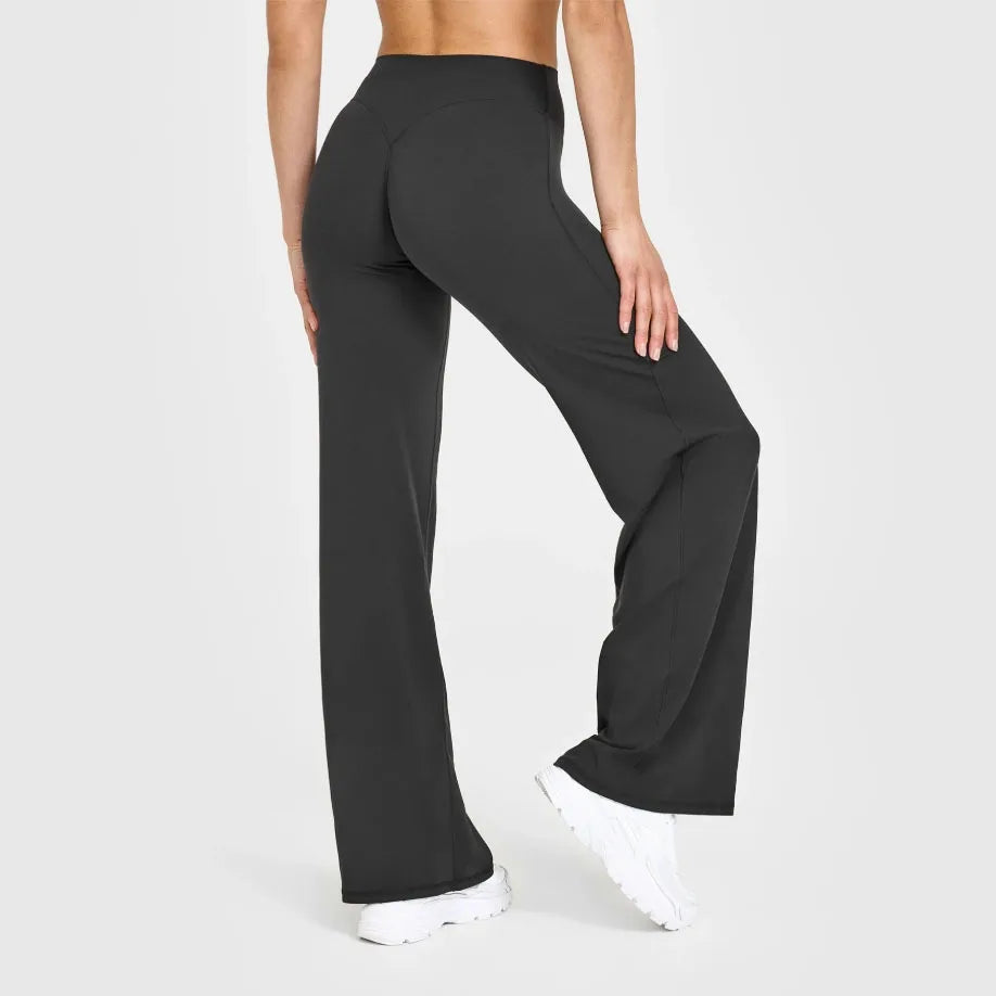NCLAGEN Sport Trousers SoftMotion Straight-Leg Pants Women's High Waist Yoga Bottoms GYM Naked Feel Pilates Running