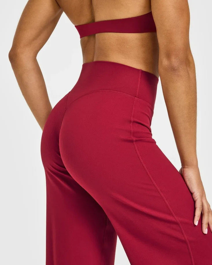 NCLAGEN Sport Trousers SoftMotion Straight-Leg Pants Women's High Waist Yoga Bottoms GYM Naked Feel Pilates Running