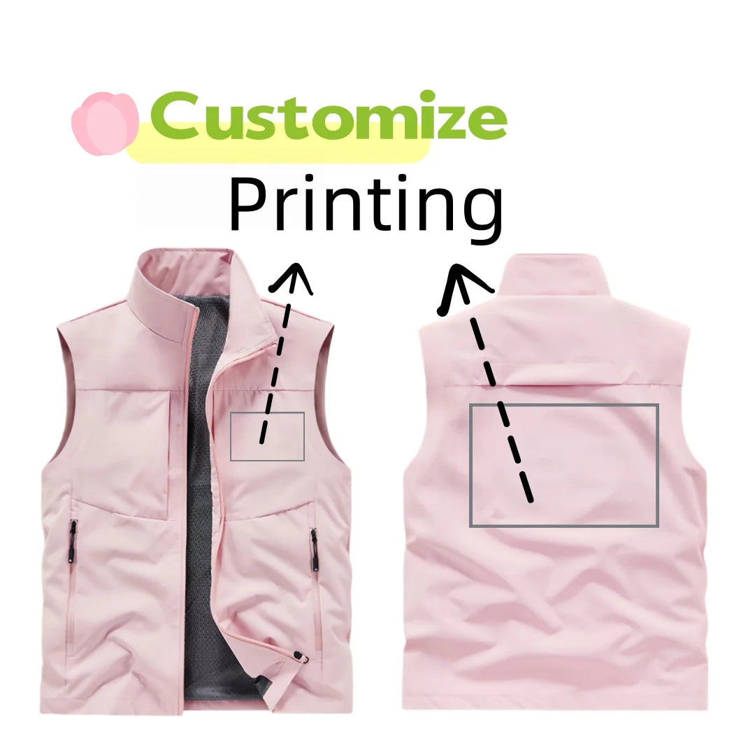 New Summer Men Outdoor Waterproof Quick Drying Cargo 5XL Vests Male Thin Mesh Breathable Waistcoats Climbing Sleeveless Jackets