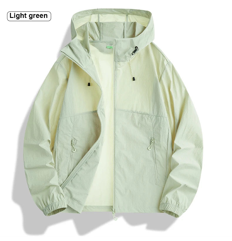 NewHigh-Quality Thin Sun Protection Clothing For Couples, Ice Silk Skin Clothing, Outdoor Snti-UV Jacket