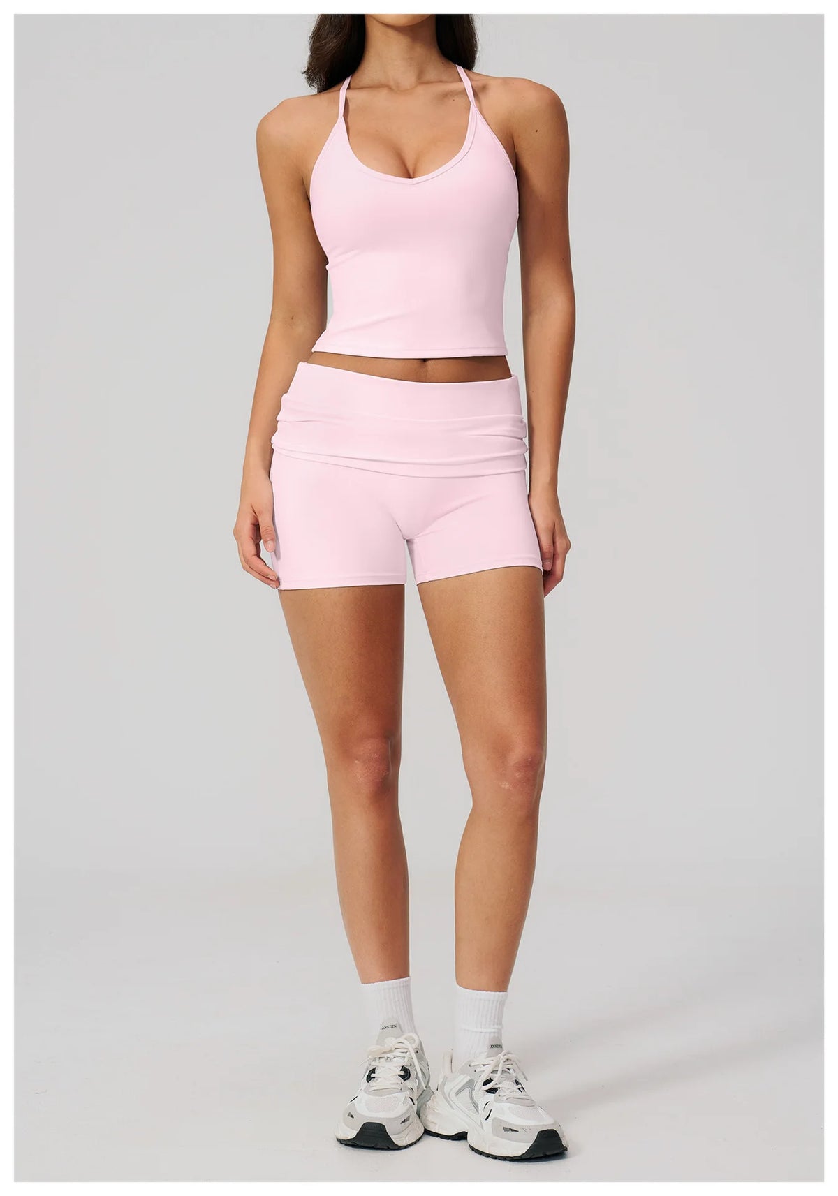 NCLAGEN Yoga Set 2 Piece Naked Feel Soft Women Gym Clothes Tank Top And Shorts Fitness Suit Workout Sportswear Speed Activewear