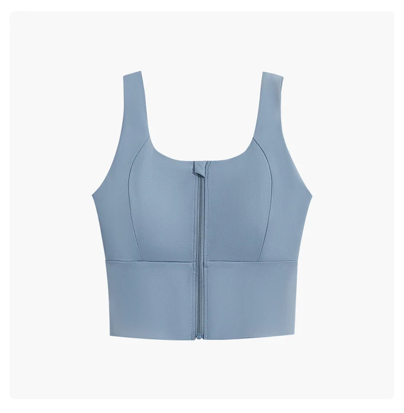 DRUR Women Sport Bra Front Zipper Breathable Yoga Bras Woman Running Tops Workout Underwear Gym Brassiere Sportswear 2025 New
