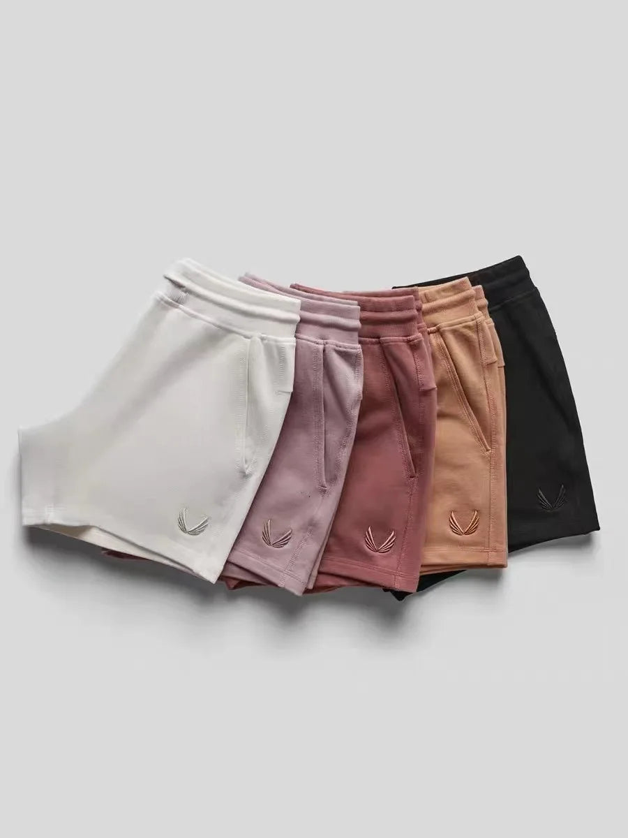 CrestLine Embroidered Cotton Shorts