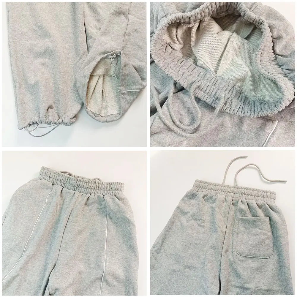 Contrast Wide Leg Joggers
