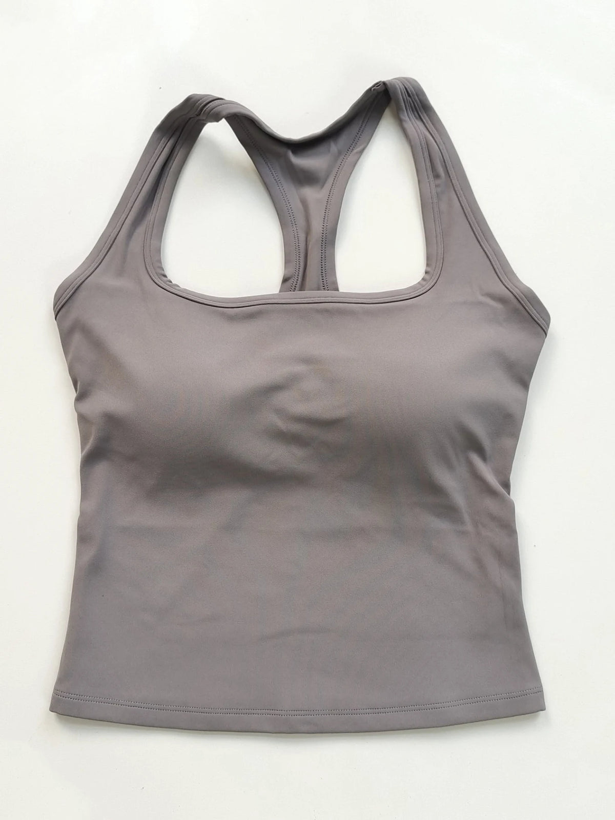 Women's Square Neck Racerback Sports Bra Fixed Pads Shockproof for Yoga Pilates Running Gym