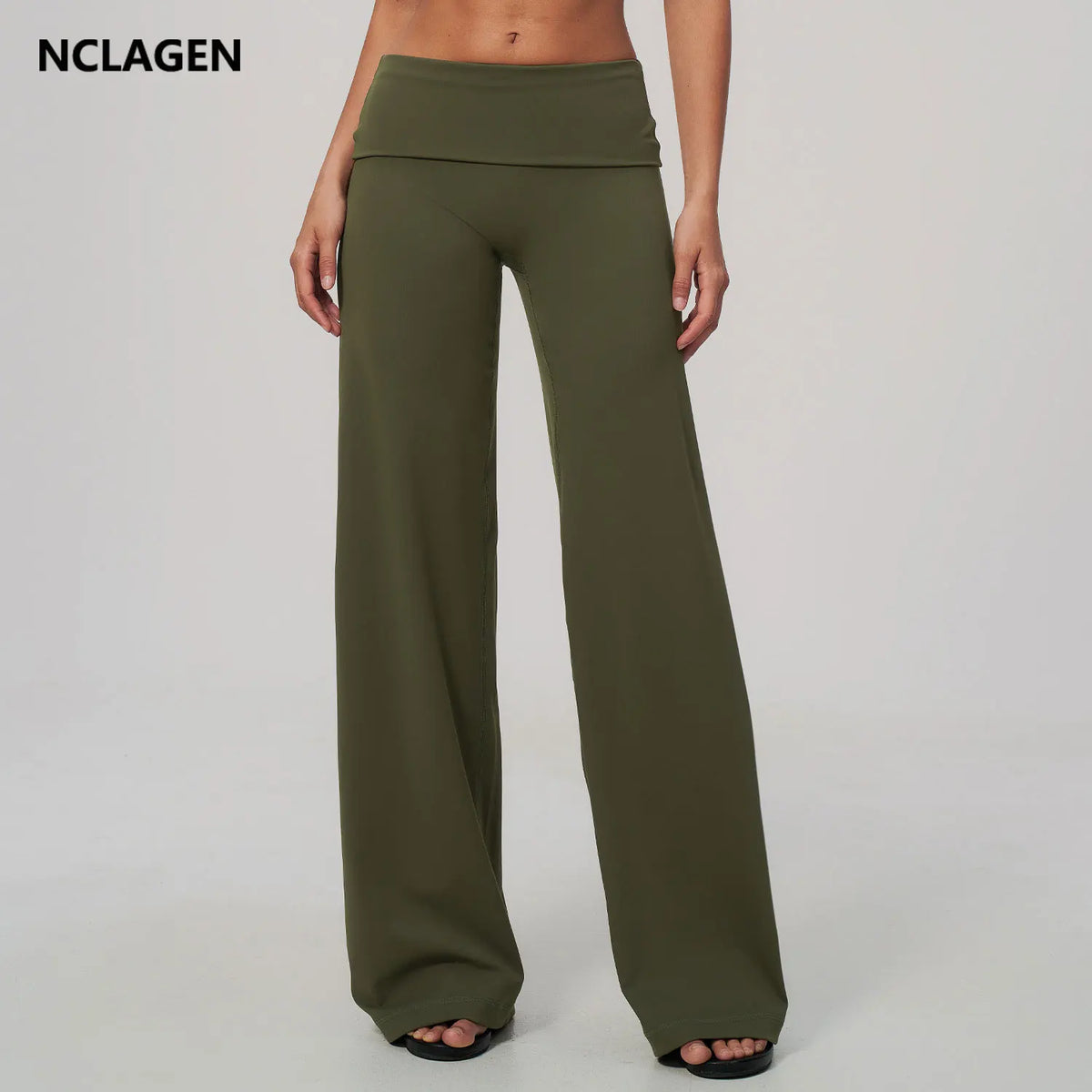 Fold Over Wide Leg Pants