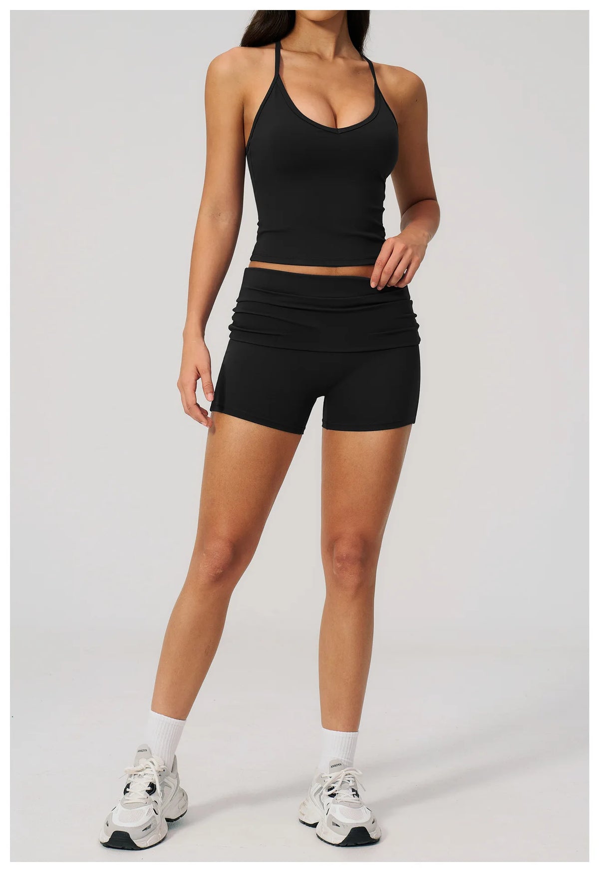 NCLAGEN Yoga Set 2 Piece Naked Feel Soft Women Gym Clothes Tank Top And Shorts Fitness Suit Workout Sportswear Speed Activewear