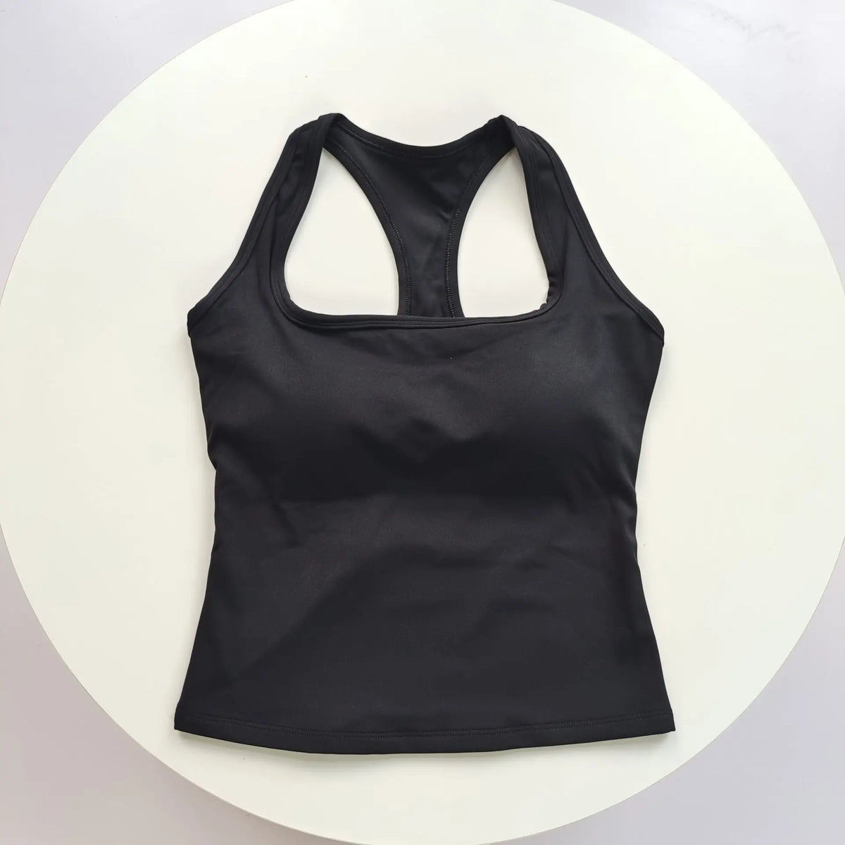 Women's Square Neck Racerback Sports Bra Fixed Pads Shockproof for Yoga Pilates Running Gym