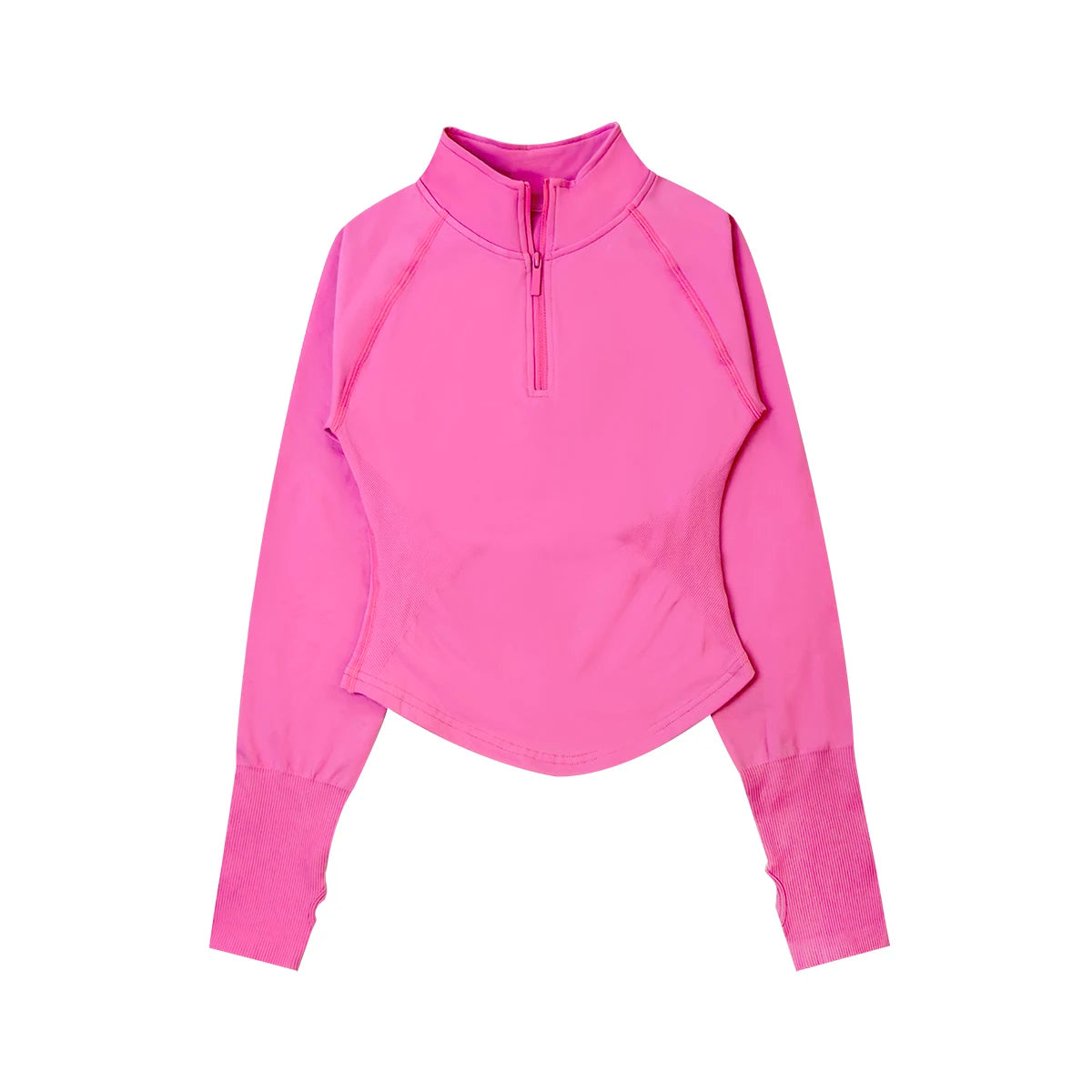 NCLAGEN Half Zippy Gym Top Long Sleeve Running Jacket Women Yoga Pilates Clothing Seamless Sports Shirts Fitness Workout Clothes