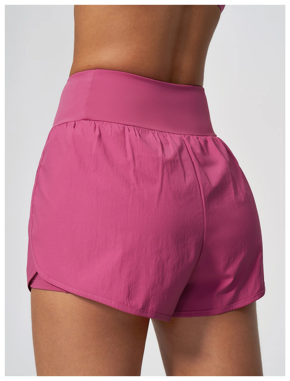 New False Two-piece Sports Shorts Gym Clothes Women Yoga Fitness Short Pants Outdoor Breathable Quick Drying High Waist Tights