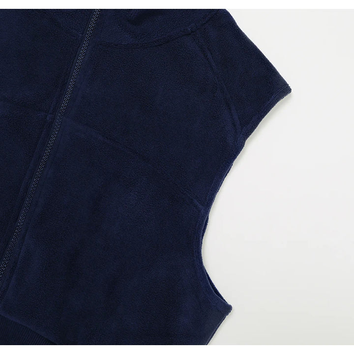 High Neck Velvet Vest