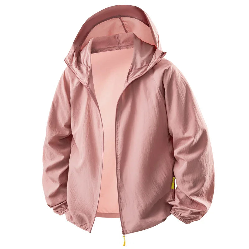 Breathable Anti-UV Sun Protection Coat Fashion Trendy Outdoor Casual OuterwearWomen Summer Ultra Thin Ice Silk Sunscreen Jacket