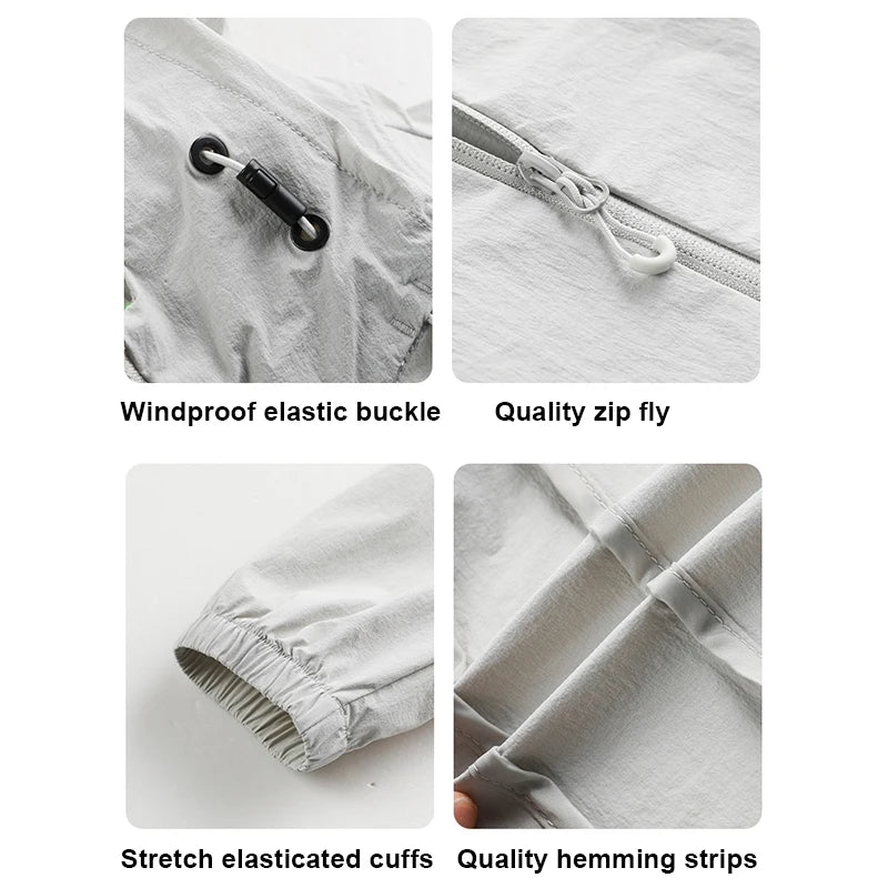 NewHigh-Quality Thin Sun Protection Clothing For Couples, Ice Silk Skin Clothing, Outdoor Snti-UV Jacket