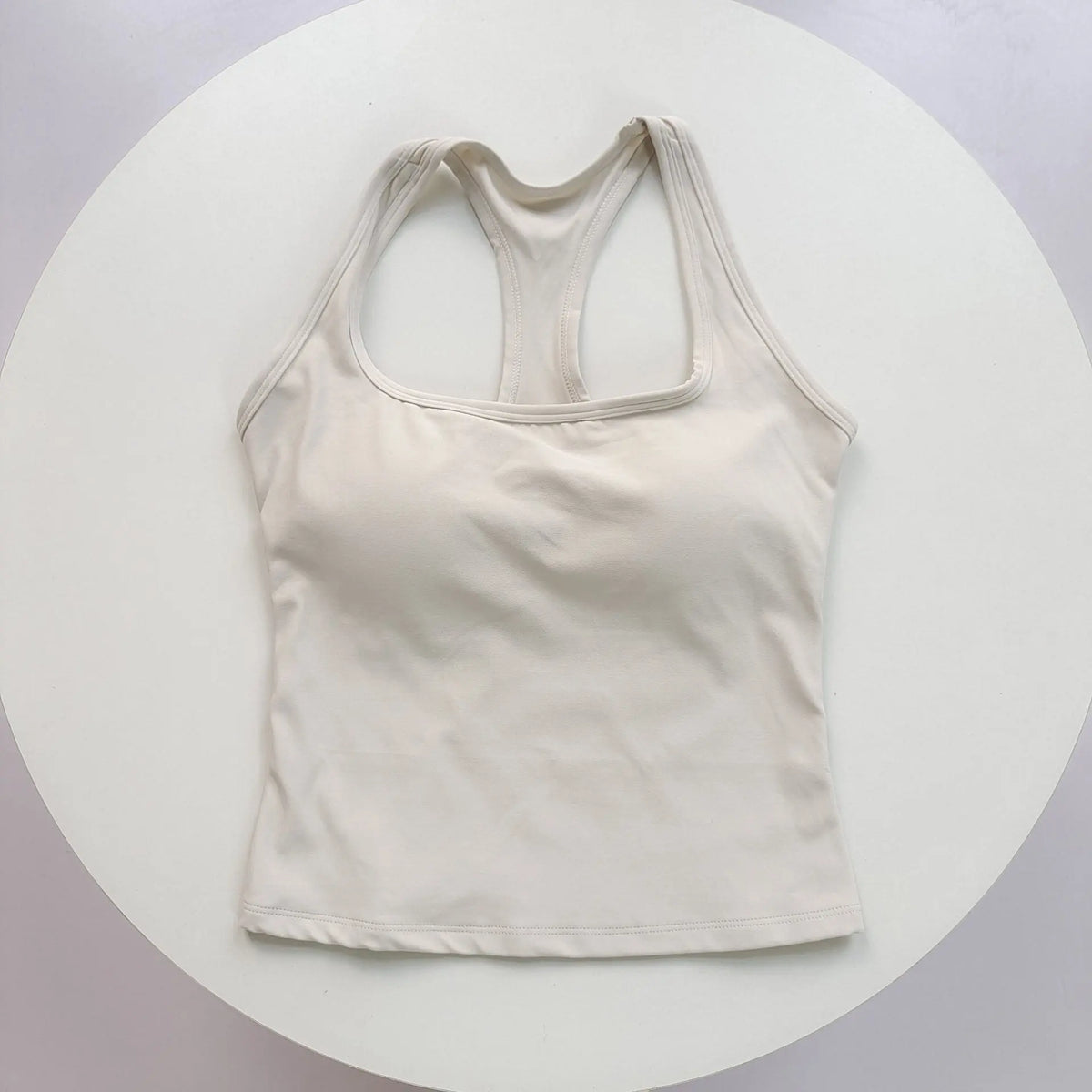 Women's Square Neck Racerback Sports Bra Fixed Pads Shockproof for Yoga Pilates Running Gym