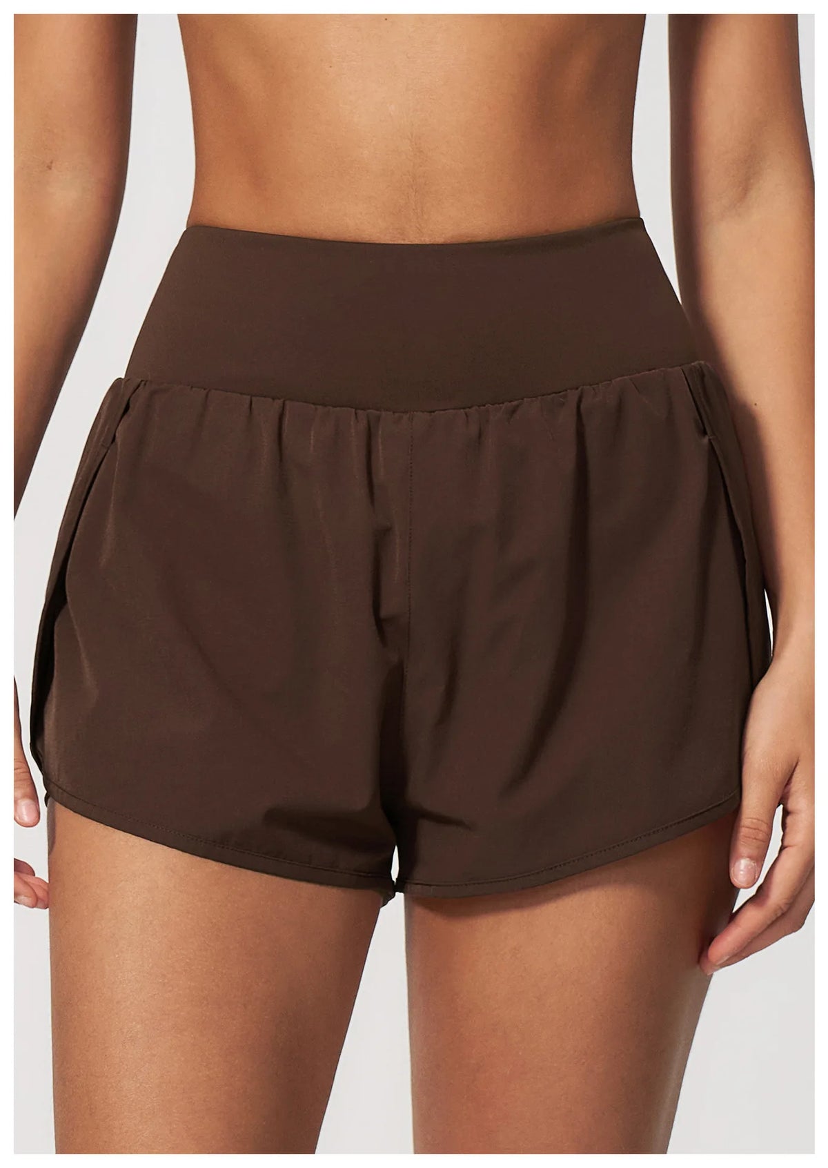 New False Two-piece Sports Shorts Gym Clothes Women Yoga Fitness Short Pants Outdoor Breathable Quick Drying High Waist Tights