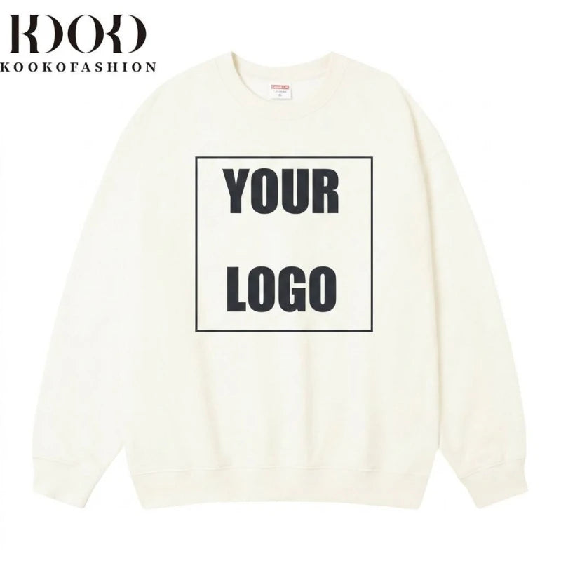Customize Your Own Design with Printed embroidery Hoodie for Men and Women DIY Your Favorite Photo Logo Sweatshirt Unisex Hoodie