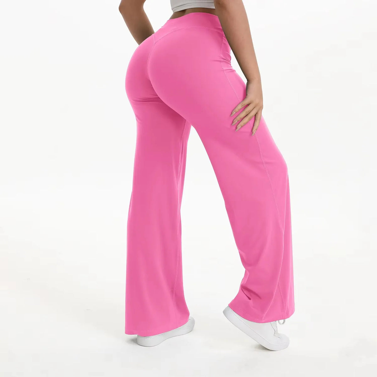 NCLAGEN Sport Trousers SoftMotion Straight-Leg Pants Women's High Waist Yoga Bottoms GYM Naked Feel Pilates Running