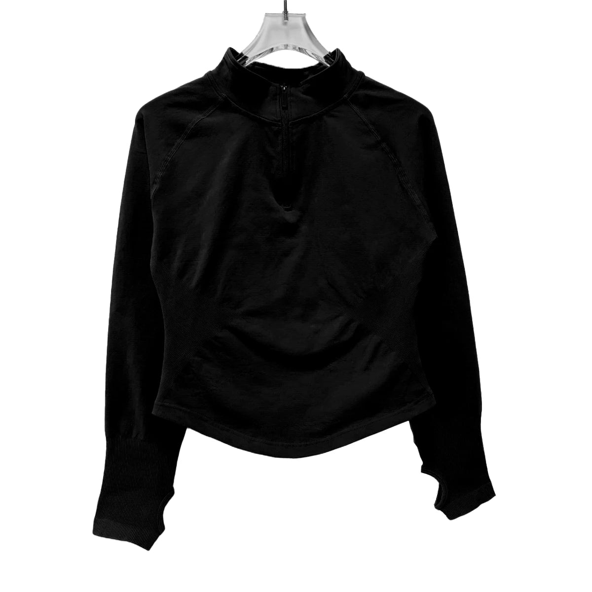 NCLAGEN Gym Clothes Woman Half Zippy Workout Running Fit Jacket Long Sleeve Outdoor Sports Seamless Top Yoga Pilates Clothing