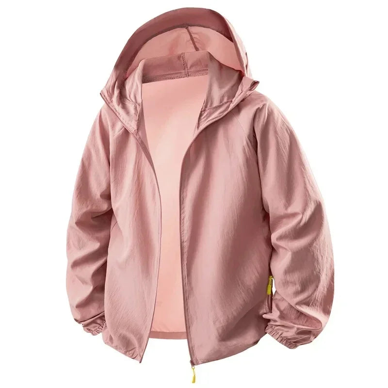 Breathable Anti-UV Sun Protection Coat Fashion Trendy Outdoor Casual OuterwearWomen Summer Ultra Thin Ice Silk Sunscreen Jacket
