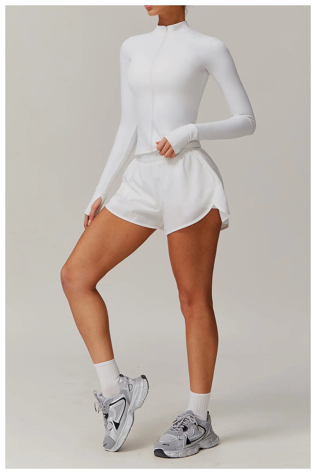 NCLAGEN Gym Sports Top Women Zip Tight Long Sleeve  Naked Feel Fitness Jacket Training Quick Dry Breathable Running Yoga Blouse