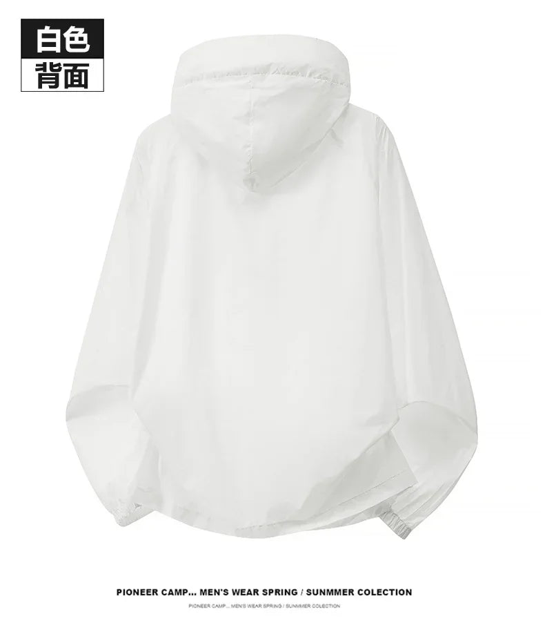 Breathable Anti-UV Sun Protection Coat Fashion Trendy Outdoor Casual OuterwearWomen Summer Ultra Thin Ice Silk Sunscreen Jacket