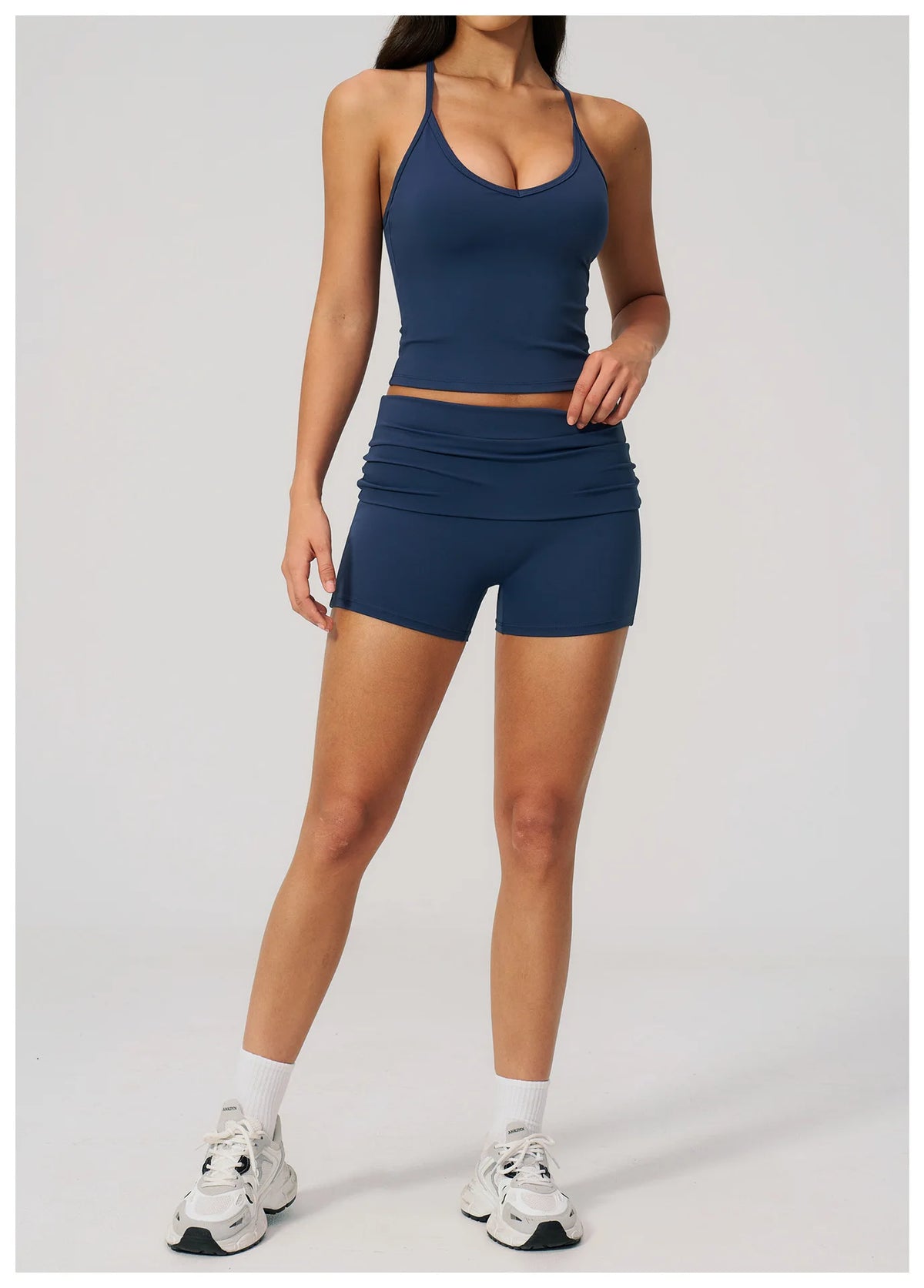 NCLAGEN Yoga Set 2 Piece Naked Feel Soft Women Gym Clothes Tank Top And Shorts Fitness Suit Workout Sportswear Speed Activewear