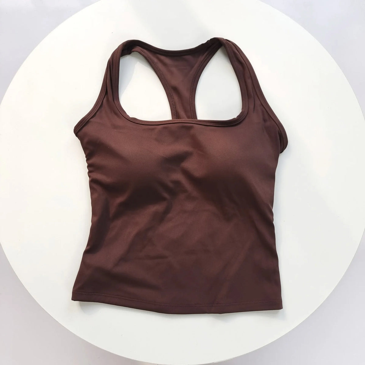 Women's Square Neck Racerback Sports Bra Fixed Pads Shockproof for Yoga Pilates Running Gym