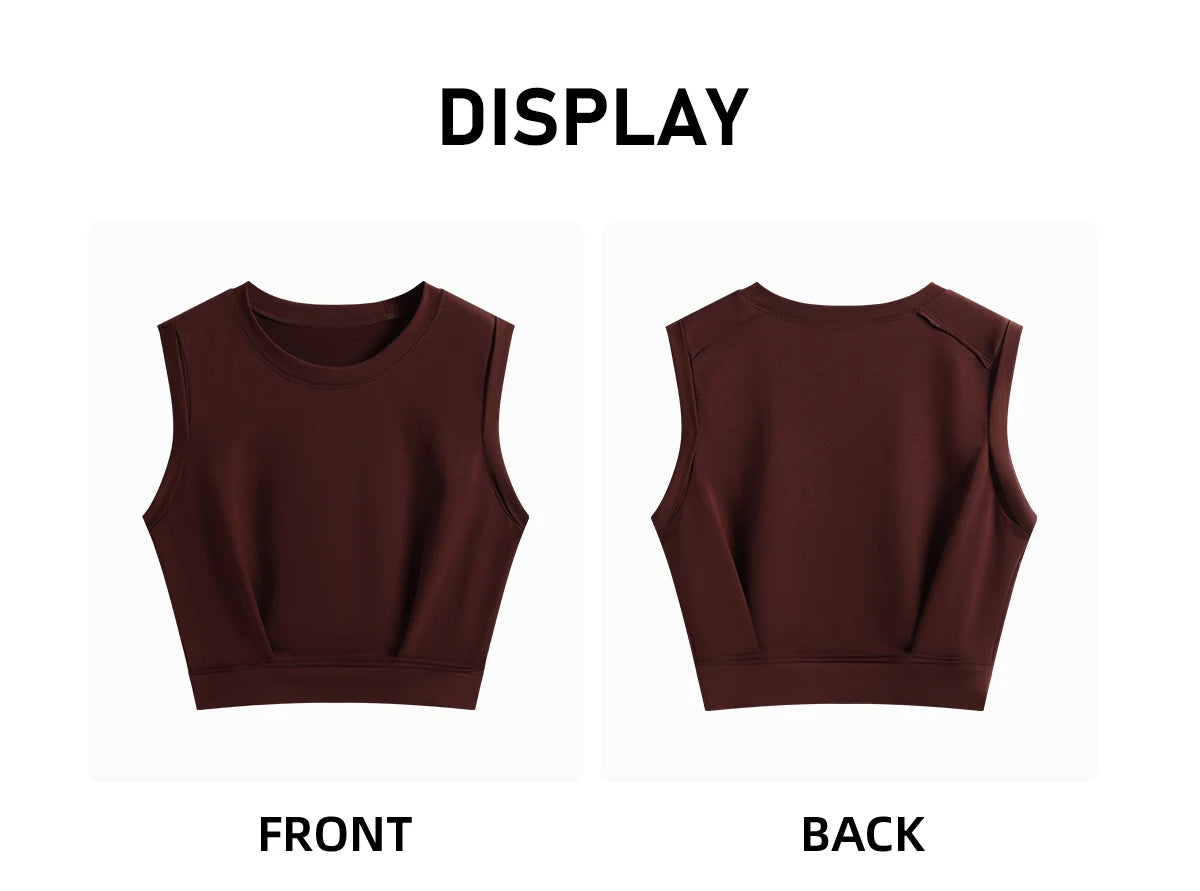 DRUR Women Yoga Tank Top Sleeveless Crop Vest Fitness Shirt Female Gym Clothing Sports Wear Women Vest Active Top Pilates Wear