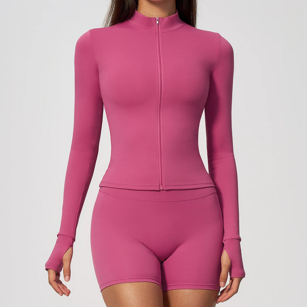 NCLAGEN Gym Sports Top Women Zip Tight Long Sleeve  Naked Feel Fitness Jacket Training Quick Dry Breathable Running Yoga Blouse