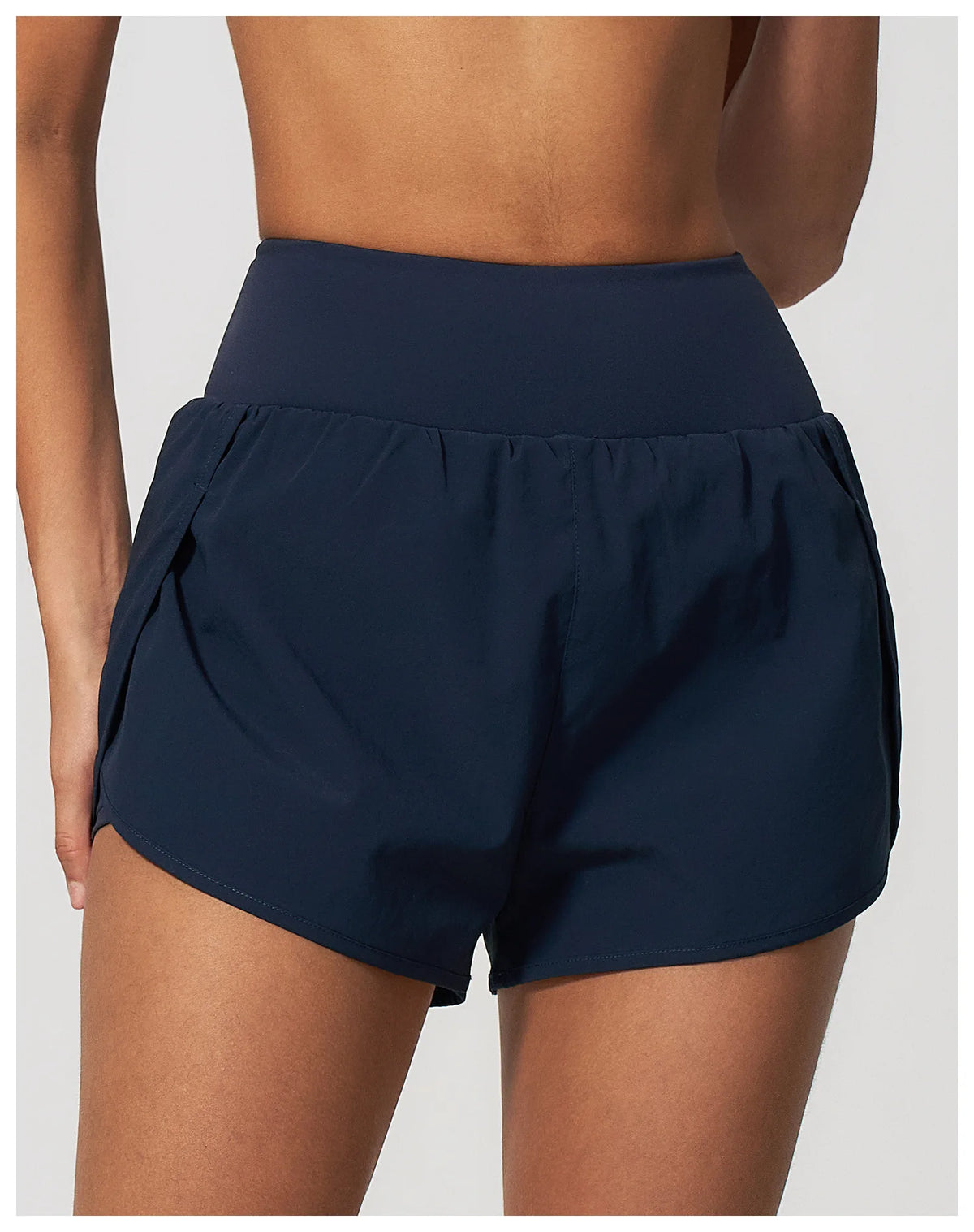 New False Two-piece Sports Shorts Gym Clothes Women Yoga Fitness Short Pants Outdoor Breathable Quick Drying High Waist Tights