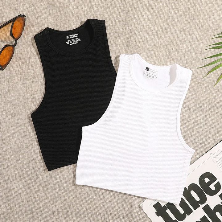 Ribbed Crop Vest