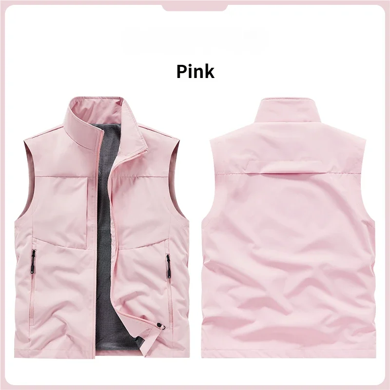 New Summer Men Outdoor Waterproof Quick Drying Cargo 5XL Vests Male Thin Mesh Breathable Waistcoats Climbing Sleeveless Jackets
